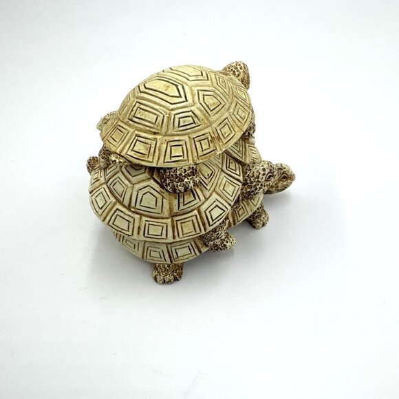 Harmony Kingdom Style Resin Turtle Stacked Trinket Box - Picture 4 of 13
